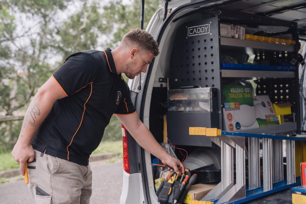 Licensed Glenhaven electrician working on a residential job